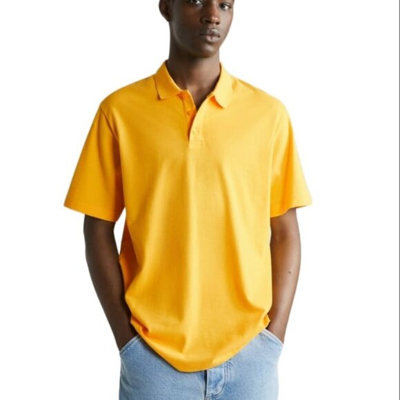 ZARA BASIC COLOURED POLO SHIRT YELLOW | 6462/407 - Picture 2 of 4